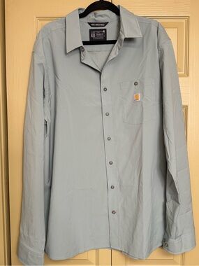 Men’s XL Carhartt green button down shirt
